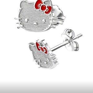 Hello Kitty Silver Stud Earrings